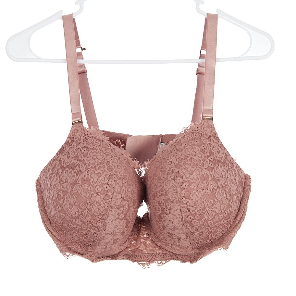 Aerie Real Power Plunge Push Up Eyelash Lace Bra 38DD